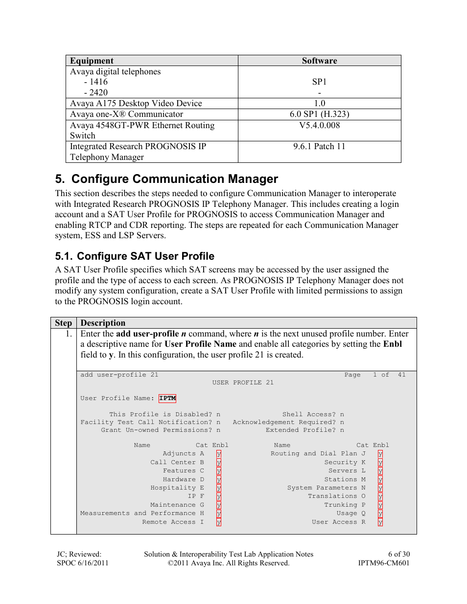 Configure communication manager | Avaya IPTM96-CM601 User Manual | Page 6 / 30