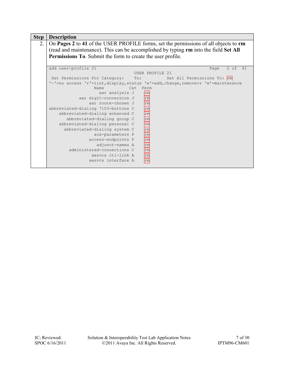 Avaya IPTM96-CM601 User Manual | Page 7 / 30