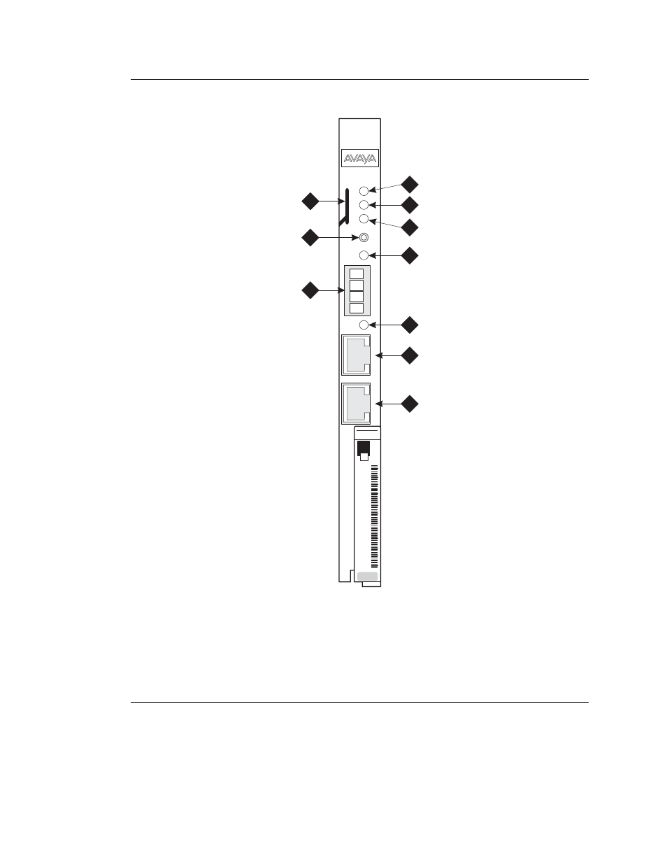 Figure 11, Tn2312bp circuit pack faceplate | Avaya S8710 User Manual | Page 78 / 96