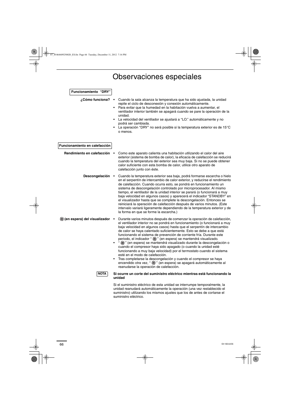 Observaciones especiales | Panasonic S200PE1E8A User Manual | Page 66 / 72