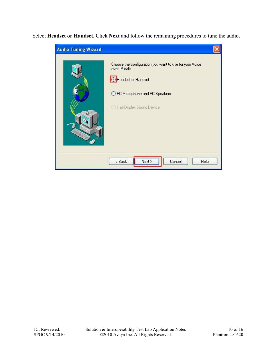 Avaya PLANTRONICS C620 User Manual | Page 10 / 16