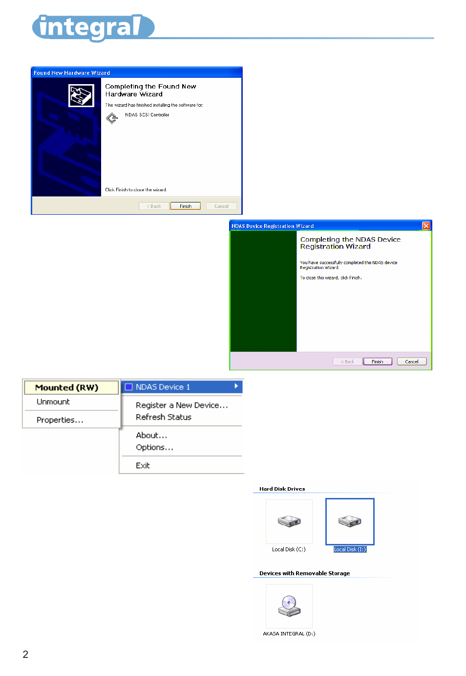 Note: when registering the integral lan for | Akasa integral HDD external enclosure for data-storage mobility with LAN sharing User Manual | Page 12 / 21