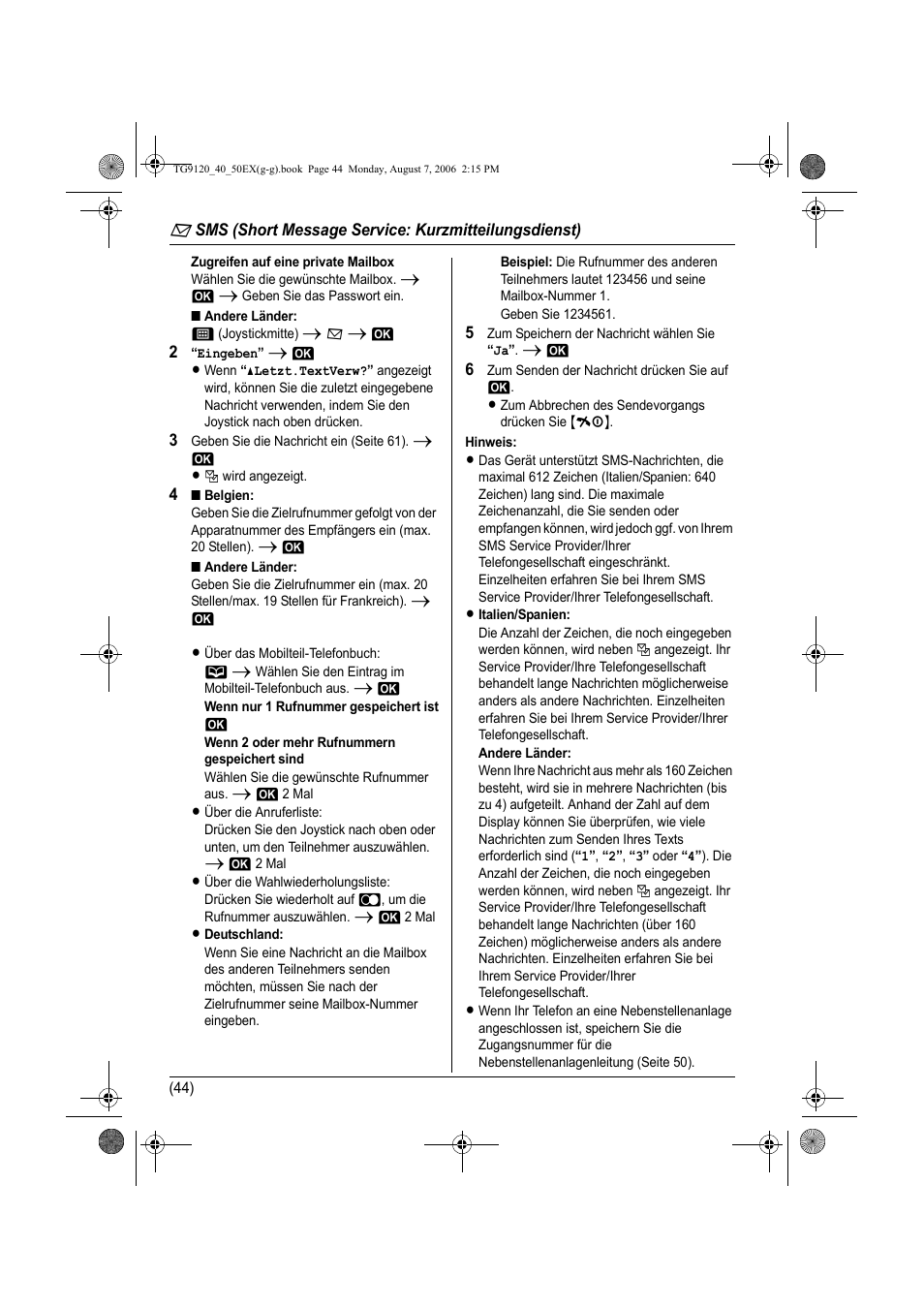 Panasonic KXTG9150EX User Manual | Page 116 / 224