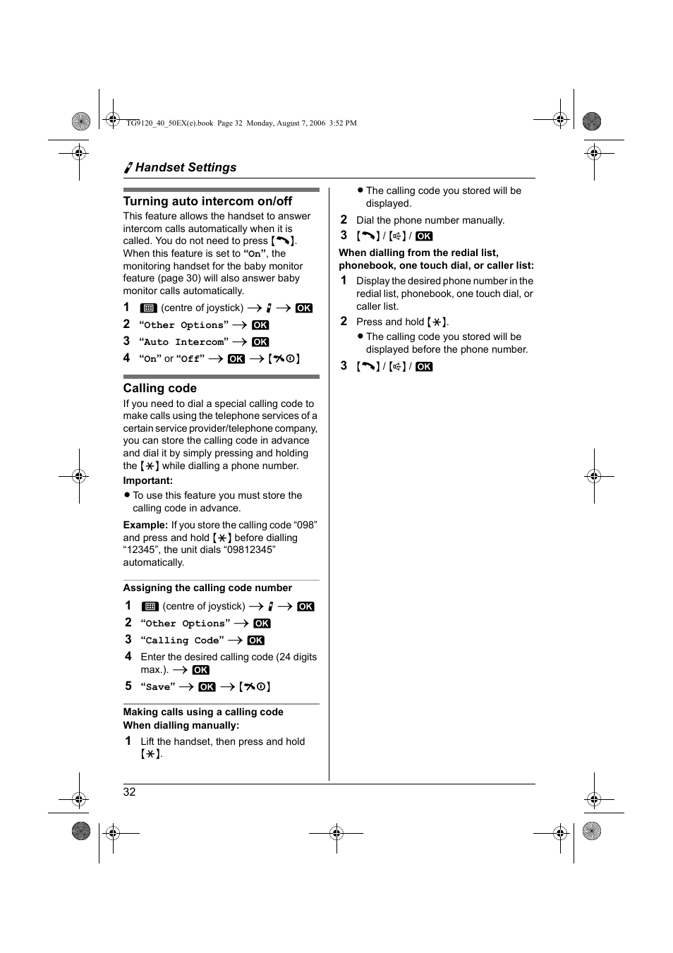 Panasonic KXTG9150EX User Manual | Page 32 / 224