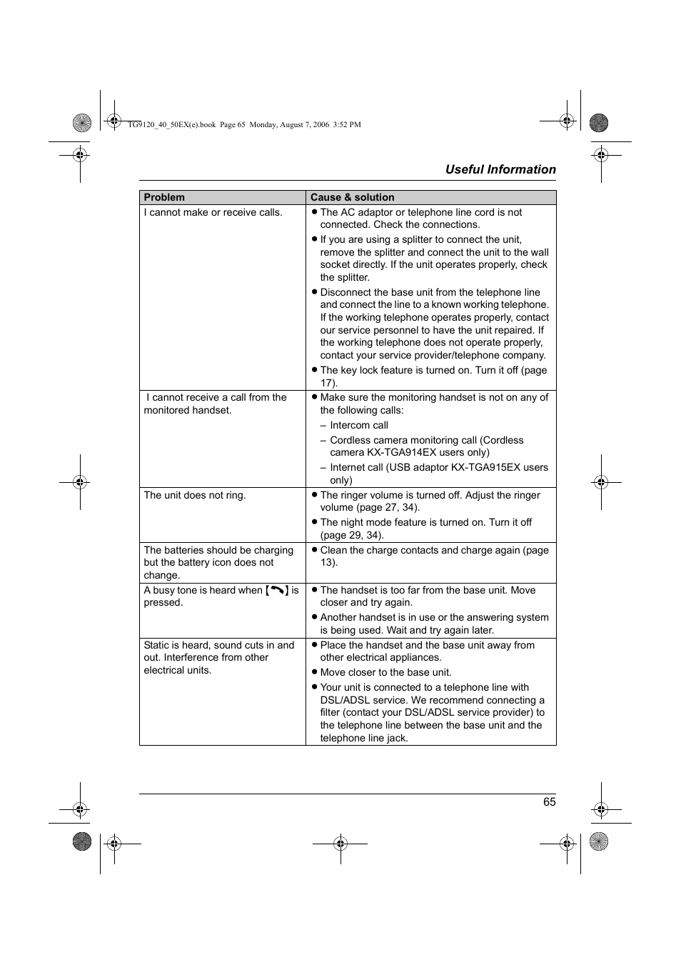 Intercommunication entre combinés | Panasonic KXTG9150EX User Manual | Page 65 / 224