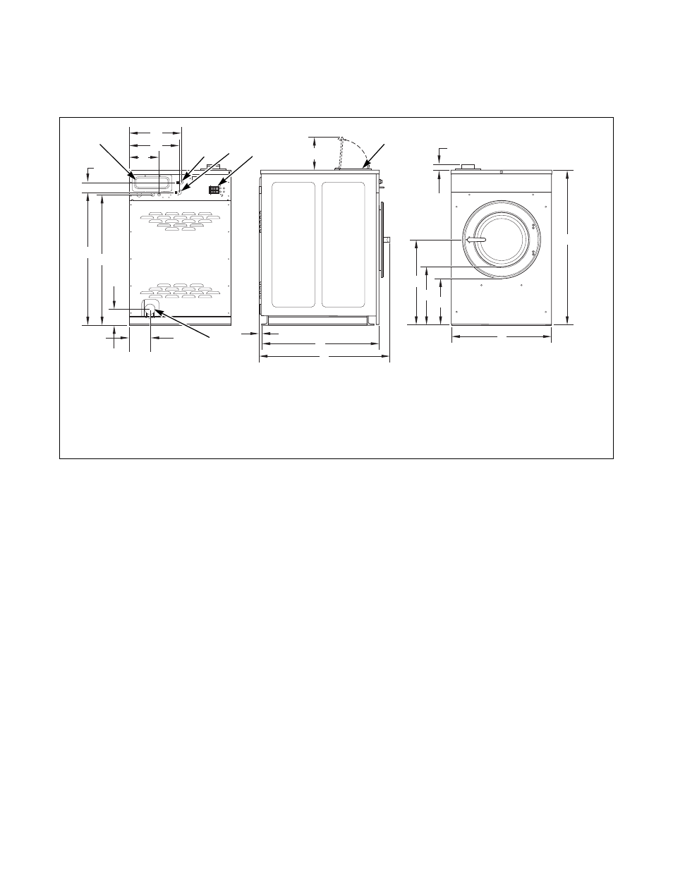 Dimensions, 20, 30, 40, 60 and 80 models | Alliance Laundry Systems CHM1772C User Manual | Page 13 / 24