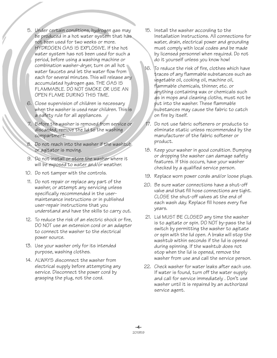 Alliance Laundry Systems LWS05N User Manual | Page 4 / 28