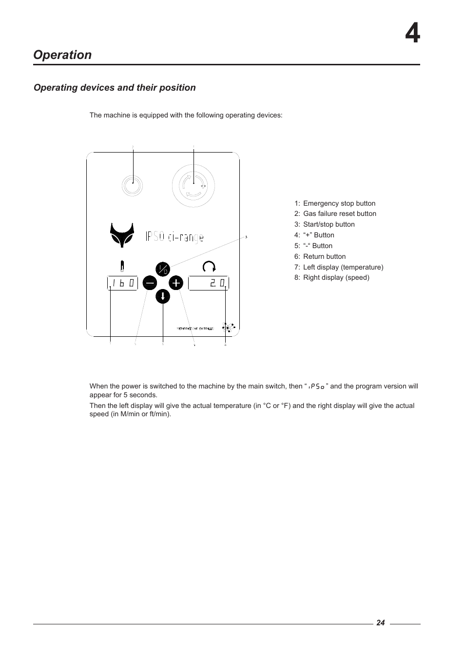 Operation | Alliance Laundry Systems CI 2050/325 User Manual | Page 24 / 65