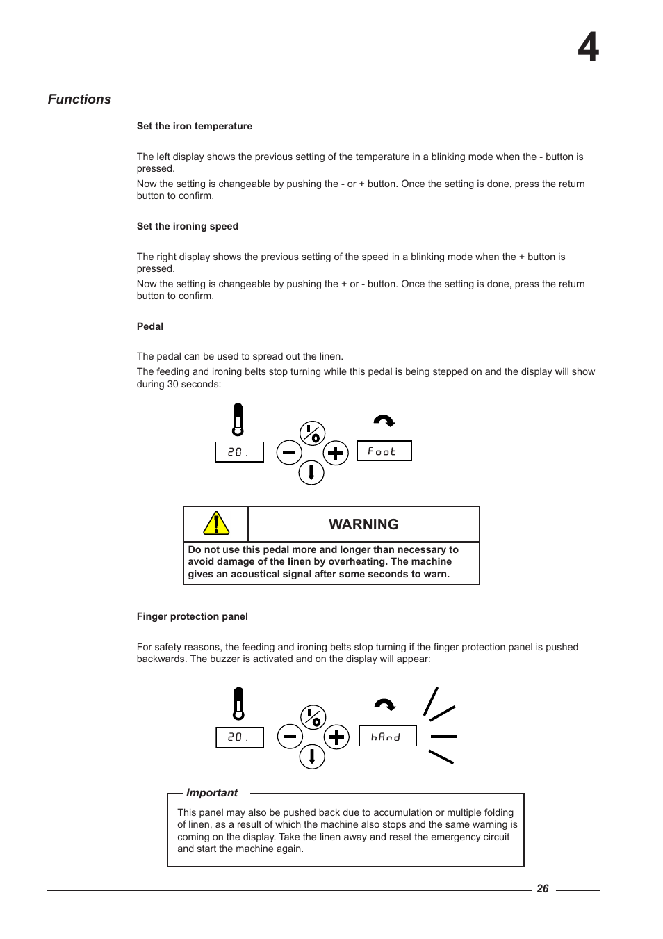 Warning | Alliance Laundry Systems CI 2050/325 User Manual | Page 26 / 65