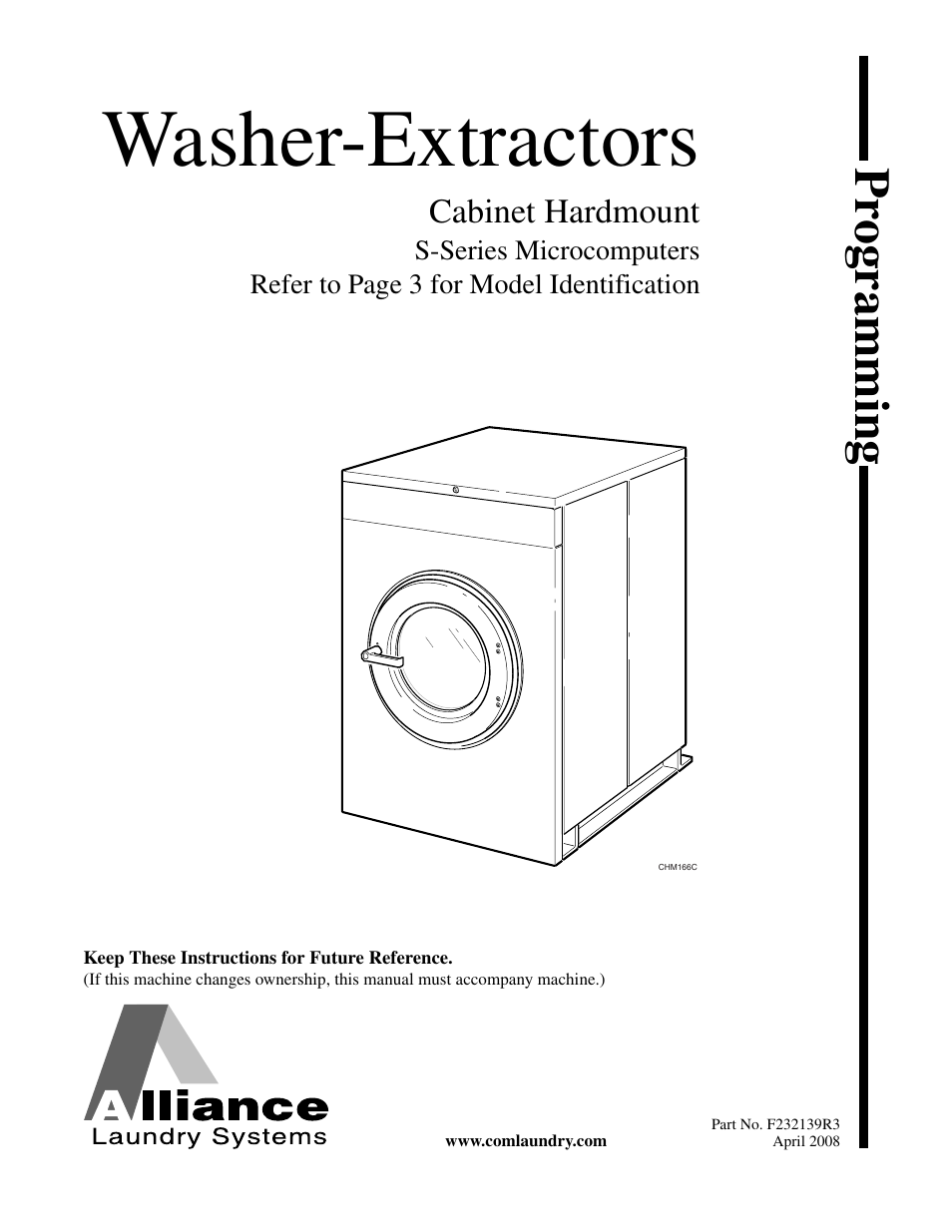 Alliance Laundry Systems F232139R3 User Manual | 27 pages