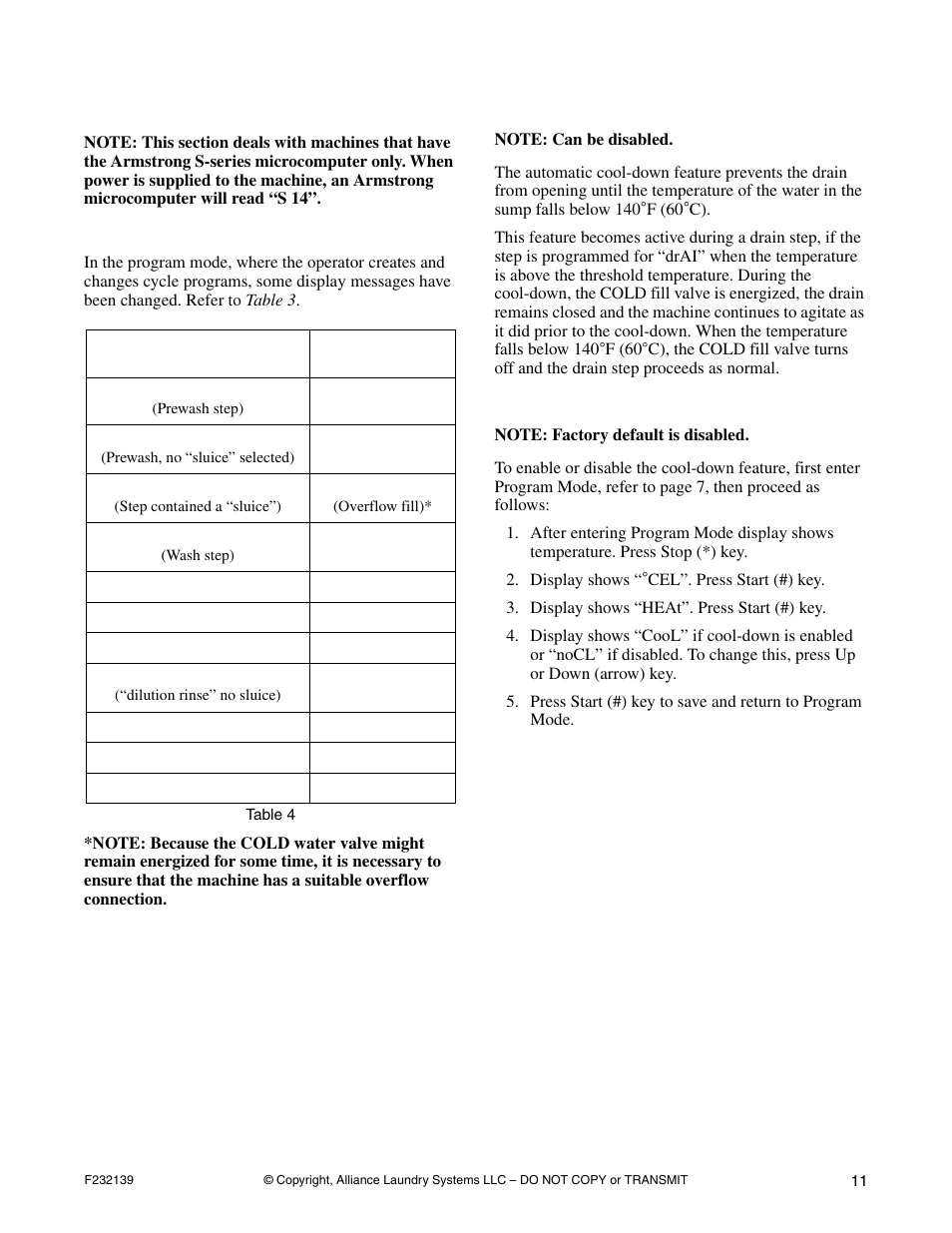 Armstrong s-series microcomputers | Alliance Laundry Systems F232139R3 User Manual | Page 13 / 27