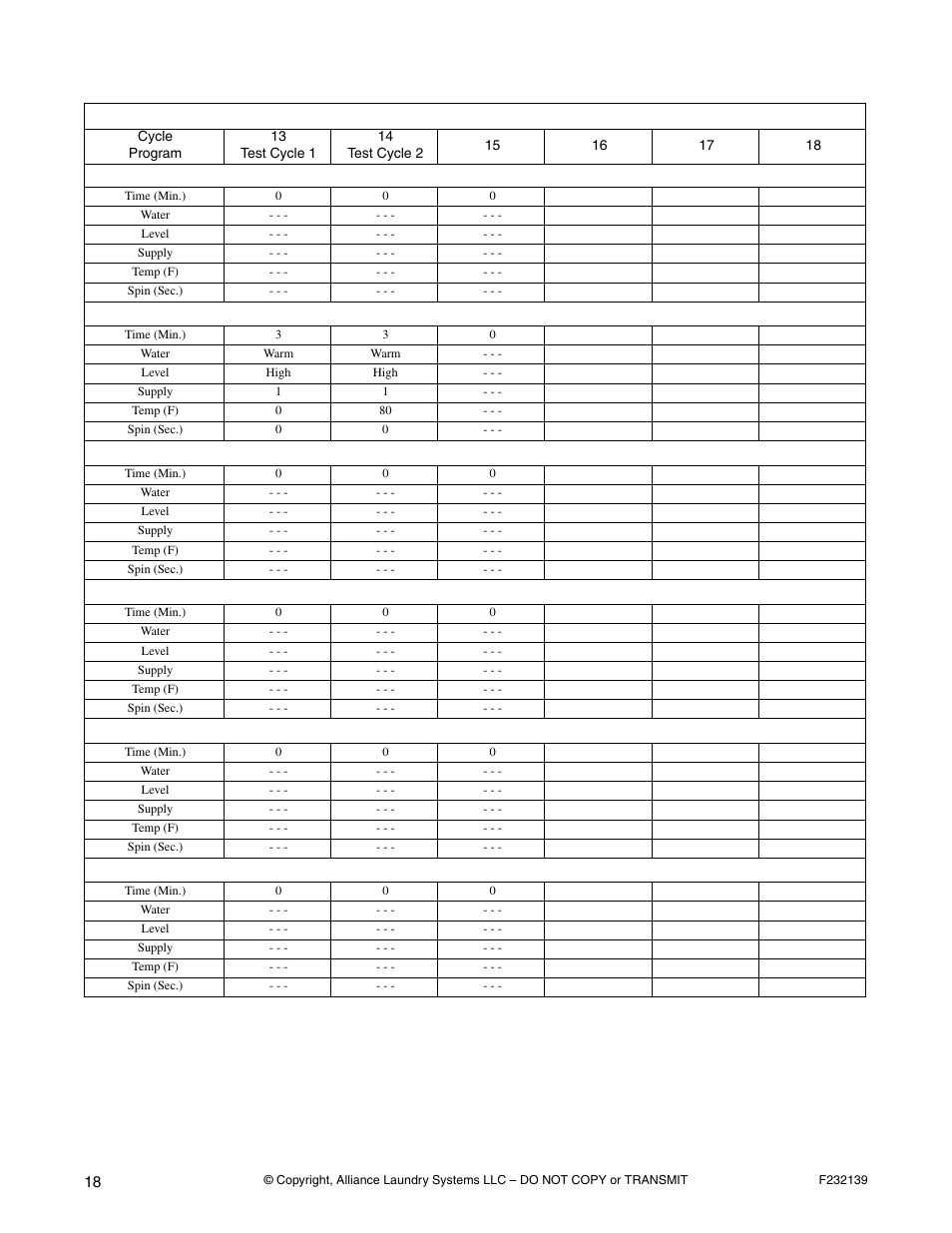 Alliance Laundry Systems F232139R3 User Manual | Page 20 / 27