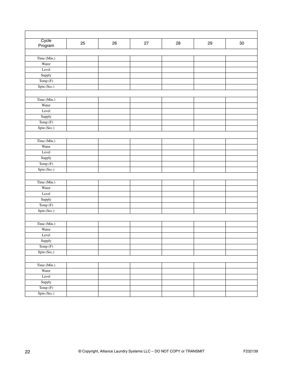 Alliance Laundry Systems F232139R3 User Manual | Page 24 / 27