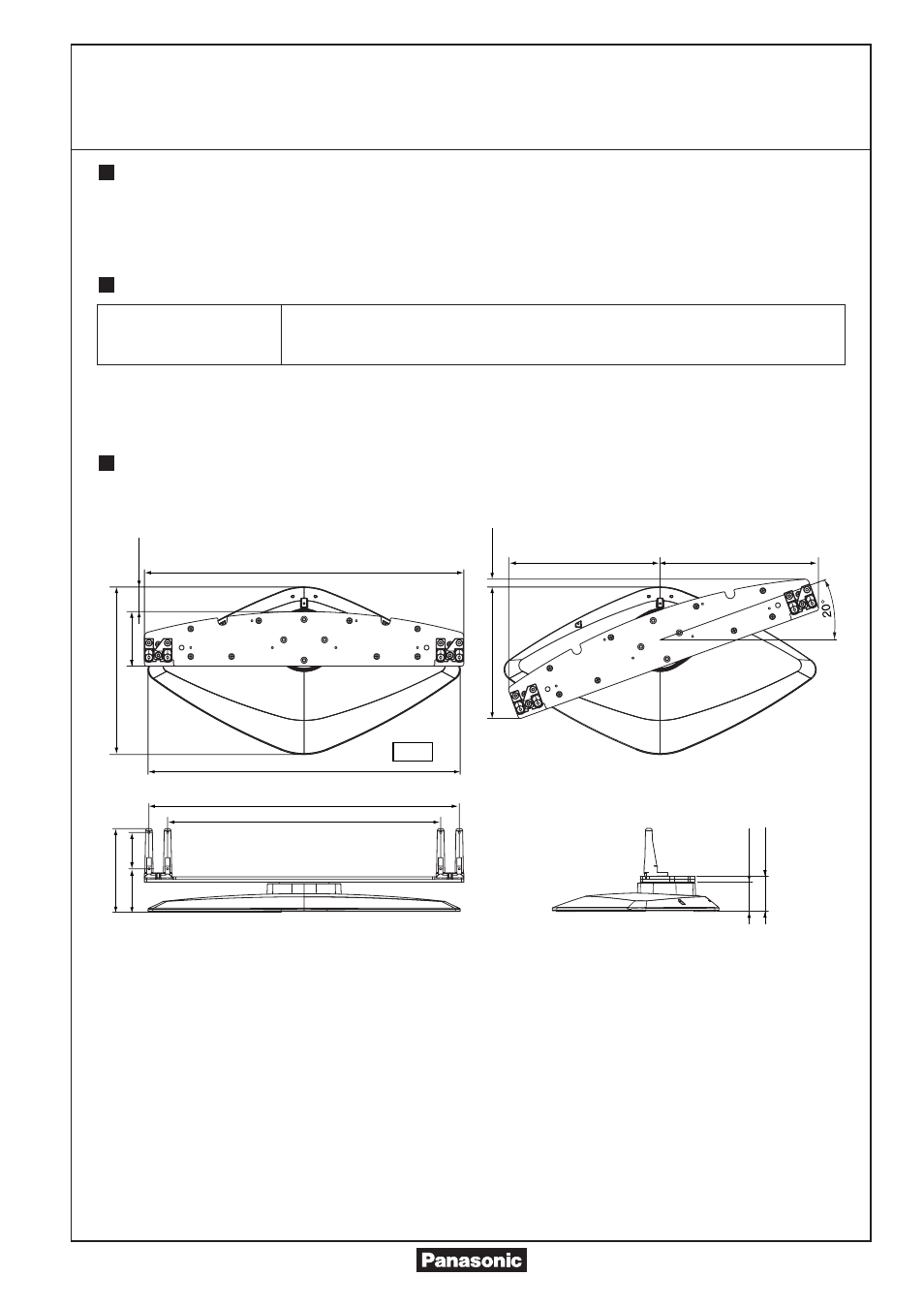 Panasonic TYST09 User Manual | 1 page