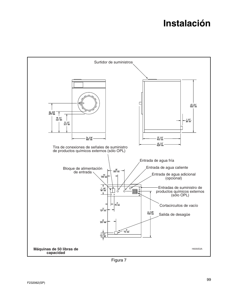 Instalación | Alliance Laundry Systems HC35 User Manual | Page 101 / 150