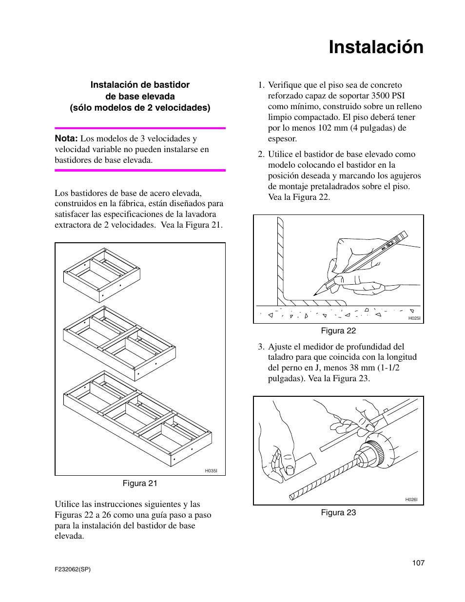 Instalación | Alliance Laundry Systems HC35 User Manual | Page 109 / 150
