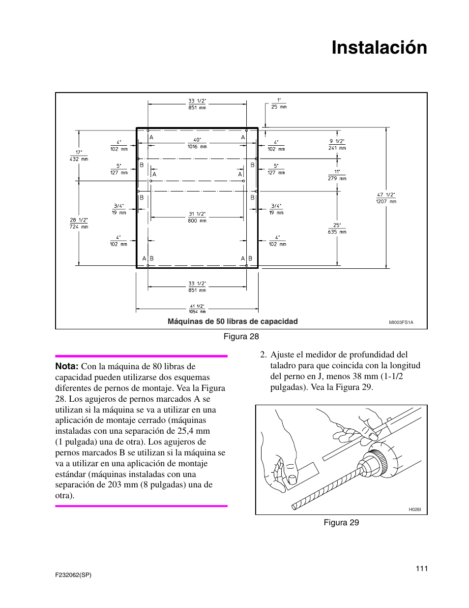 Instalación | Alliance Laundry Systems HC35 User Manual | Page 113 / 150