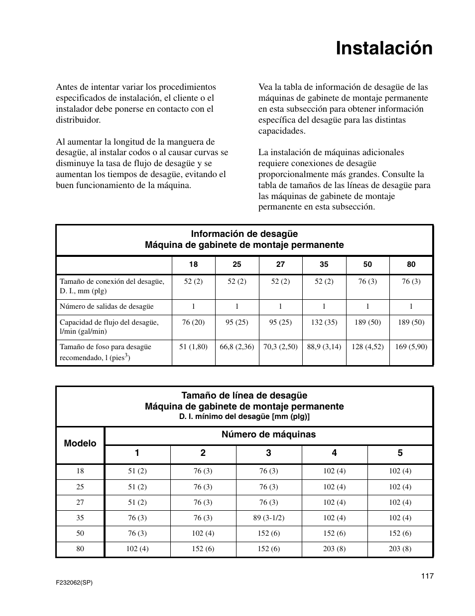 Instalación | Alliance Laundry Systems HC35 User Manual | Page 119 / 150