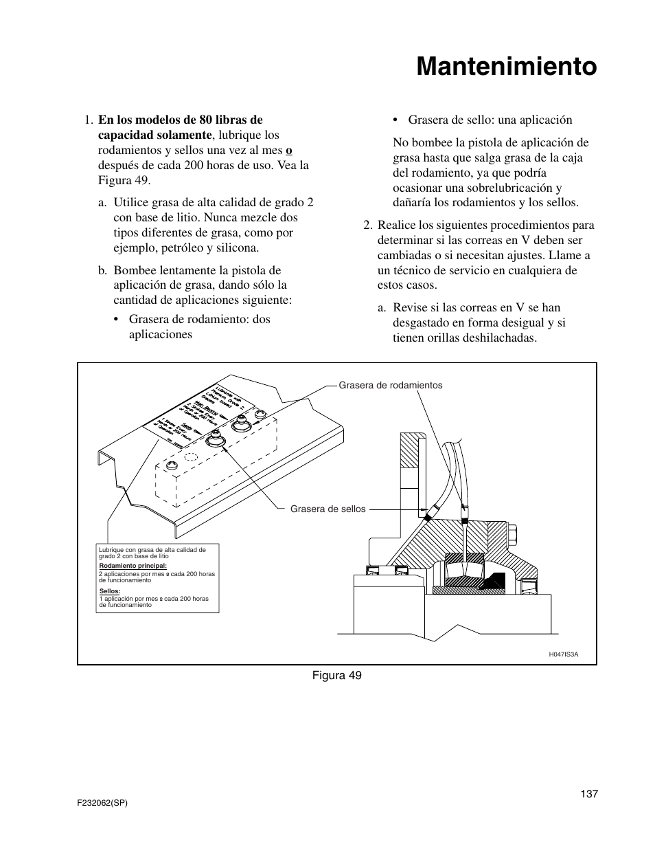 Mantenimiento | Alliance Laundry Systems HC35 User Manual | Page 139 / 150