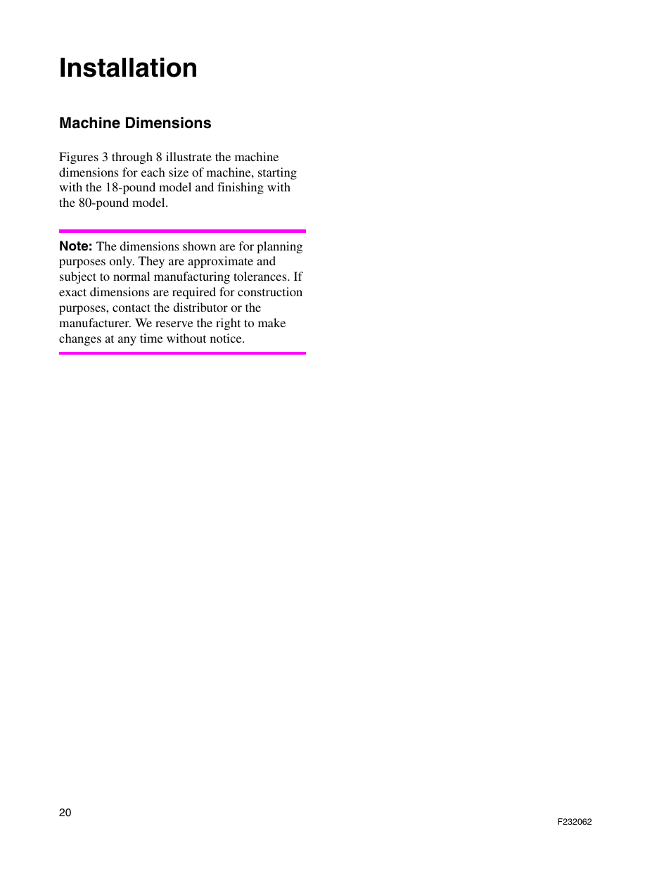 Installation | Alliance Laundry Systems HC35 User Manual | Page 22 / 150