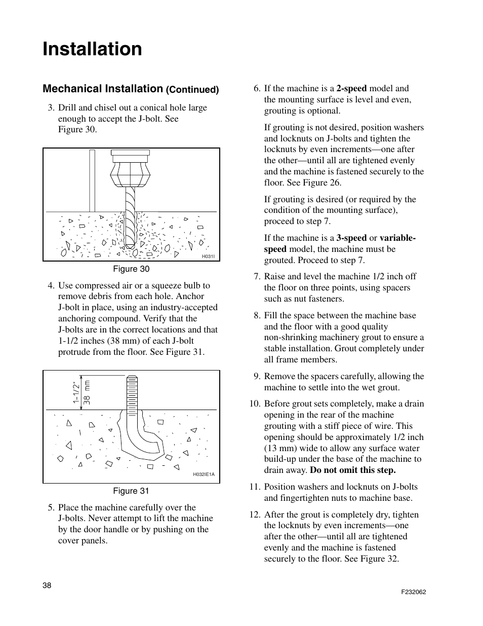 Installation | Alliance Laundry Systems HC35 User Manual | Page 40 / 150