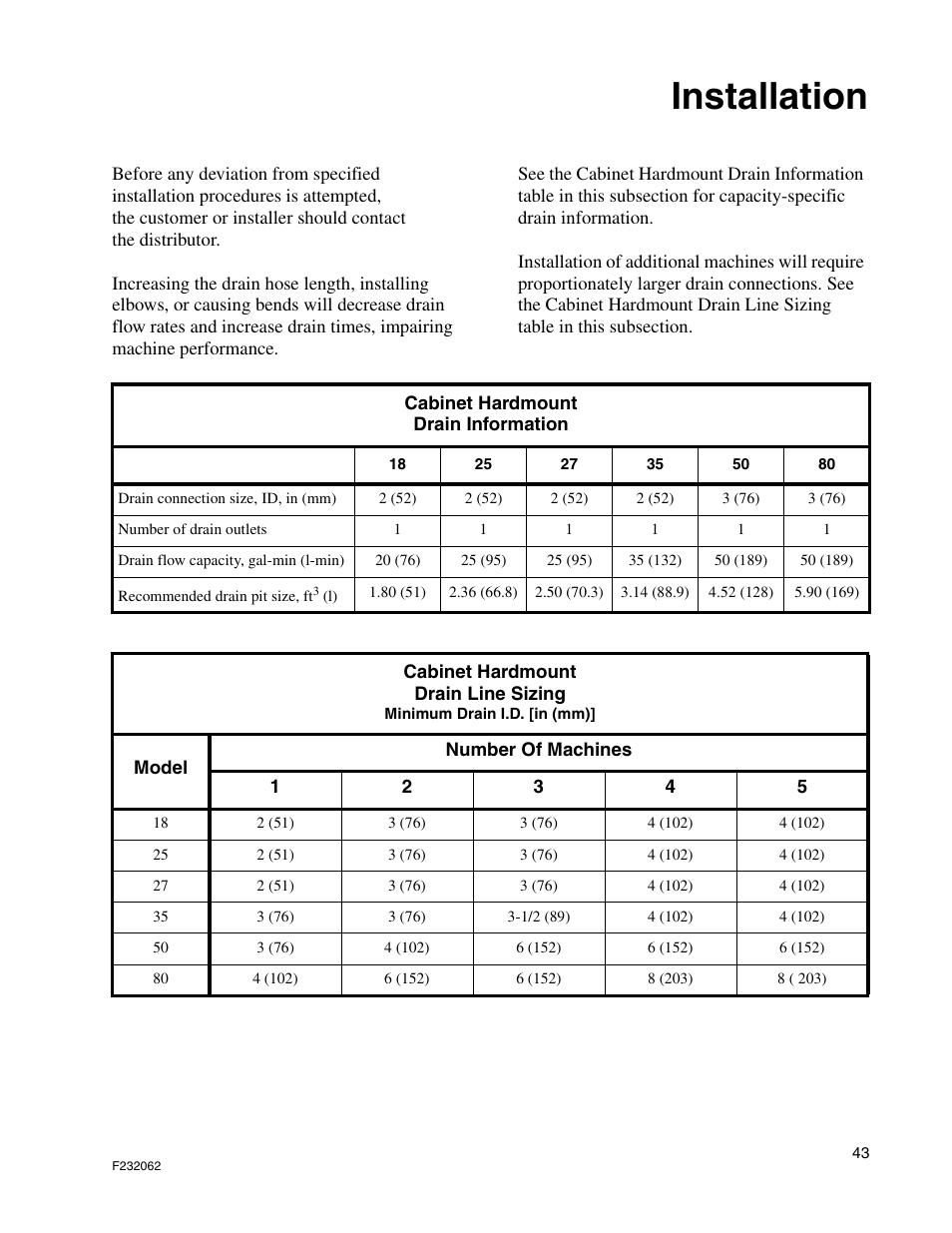 Installation | Alliance Laundry Systems HC35 User Manual | Page 45 / 150