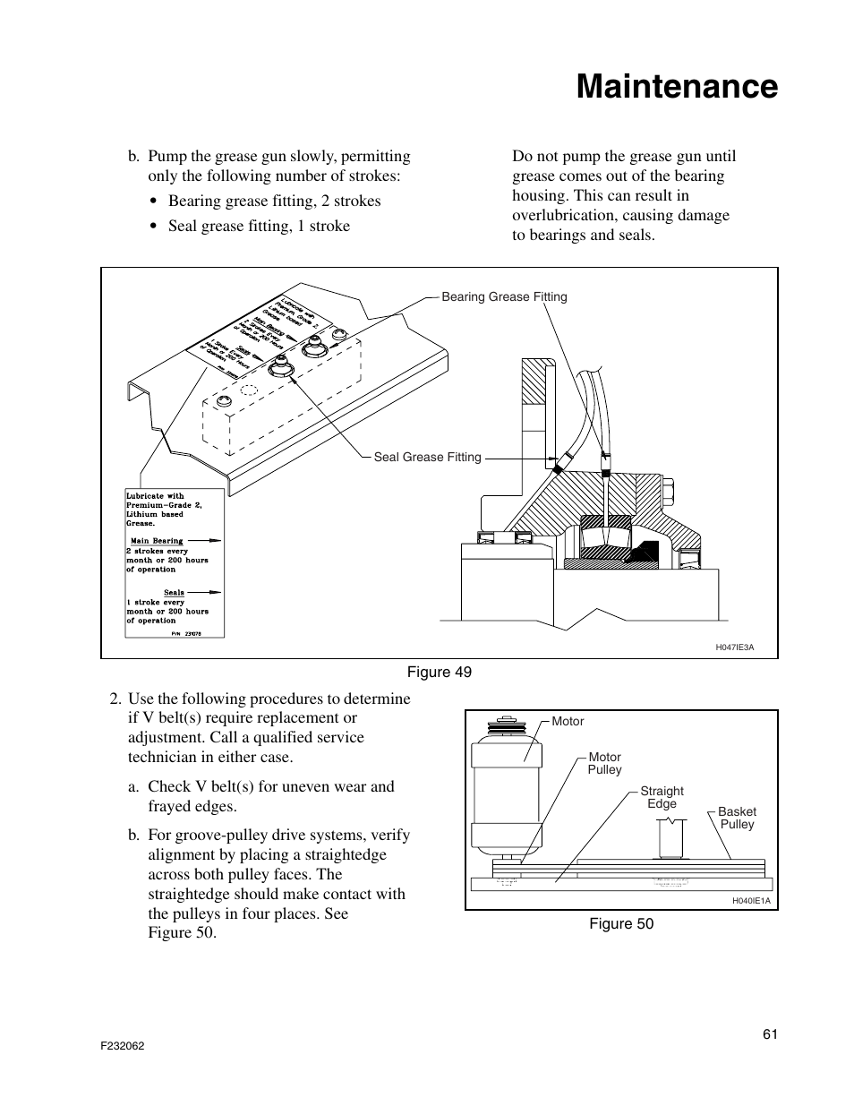 Maintenance | Alliance Laundry Systems HC35 User Manual | Page 63 / 150