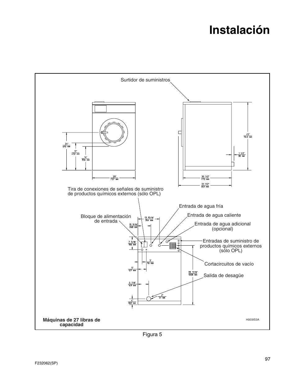 Instalación | Alliance Laundry Systems HC35 User Manual | Page 99 / 150