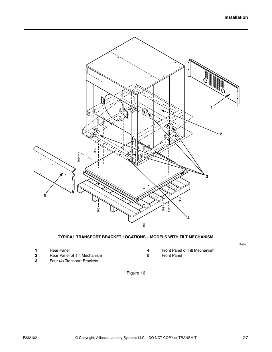 Alliance Laundry Systems UF250PV Tilt User Manual | Page 29 / 100