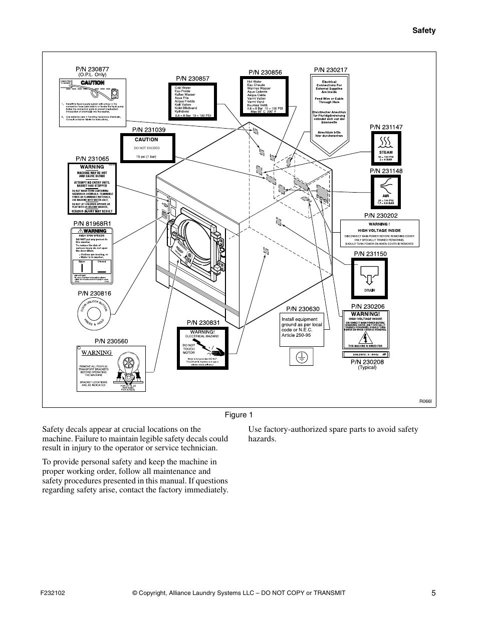 Alliance Laundry Systems UF250PV Tilt User Manual | Page 7 / 100