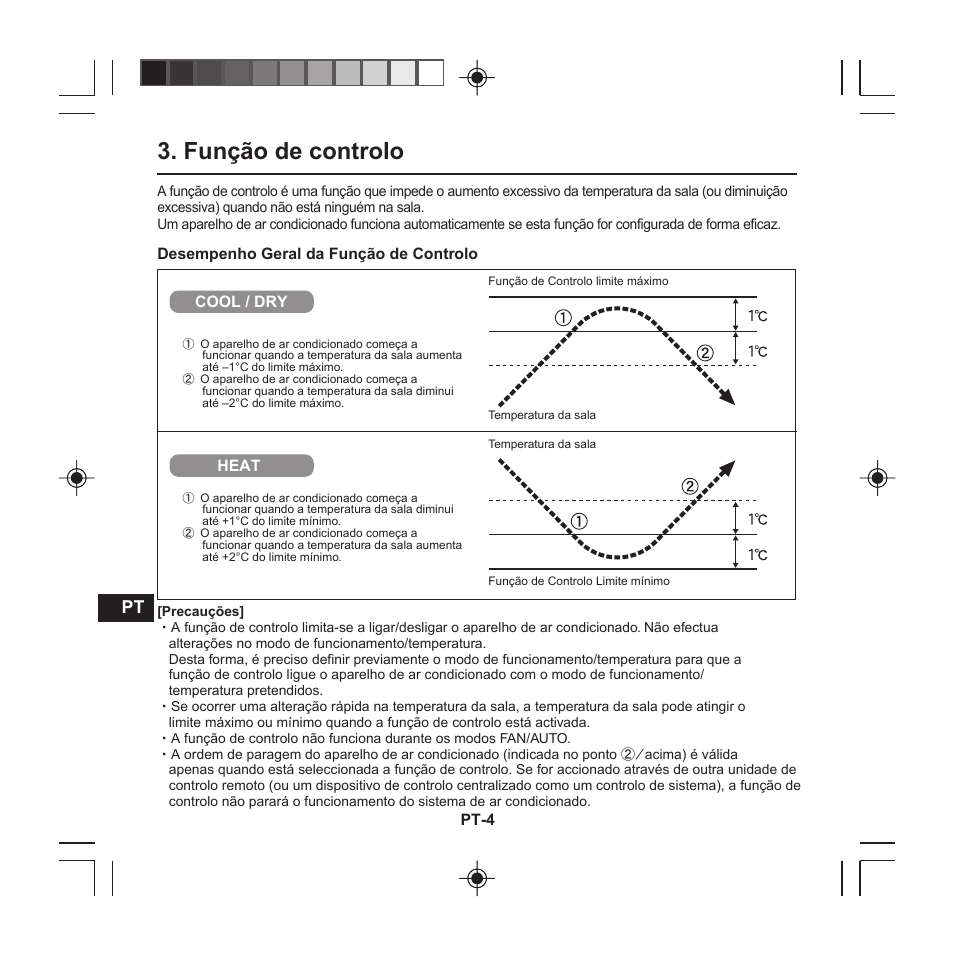 Função de controlo | Panasonic CZRE2C2 User Manual | Page 26 / 48