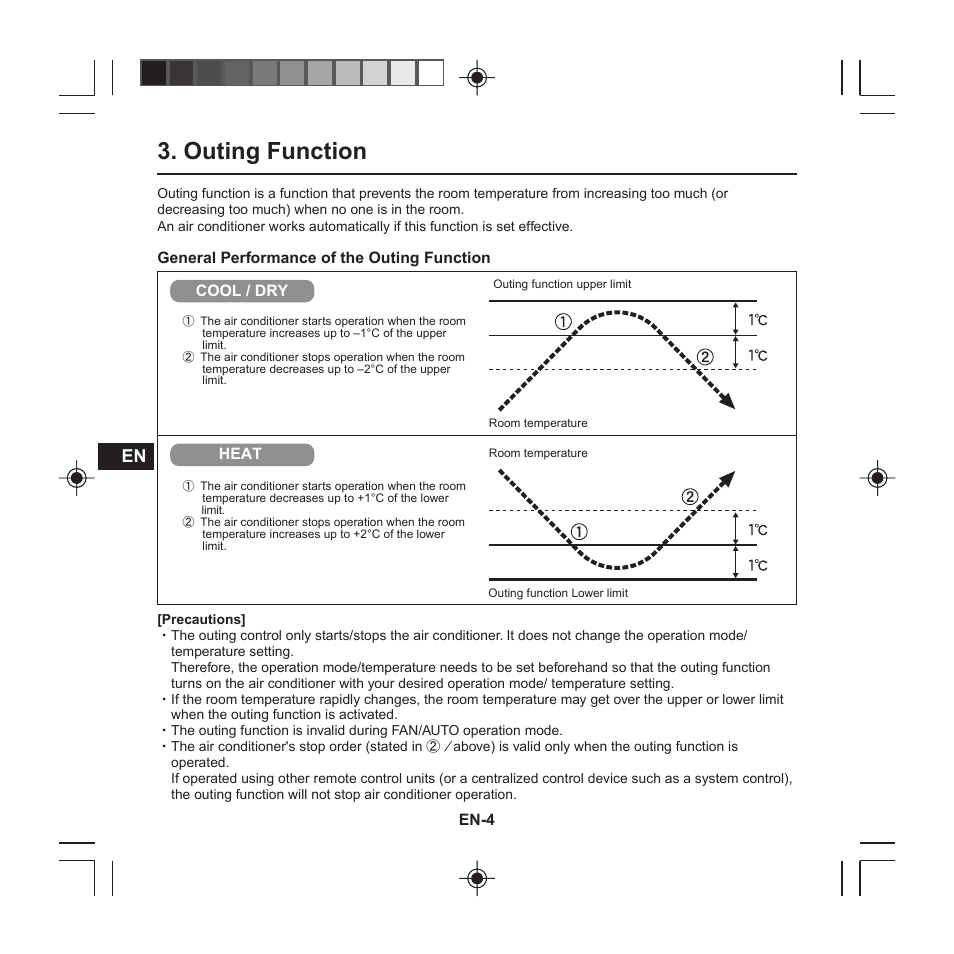 Outing function | Panasonic CZRE2C2 User Manual | Page 6 / 48