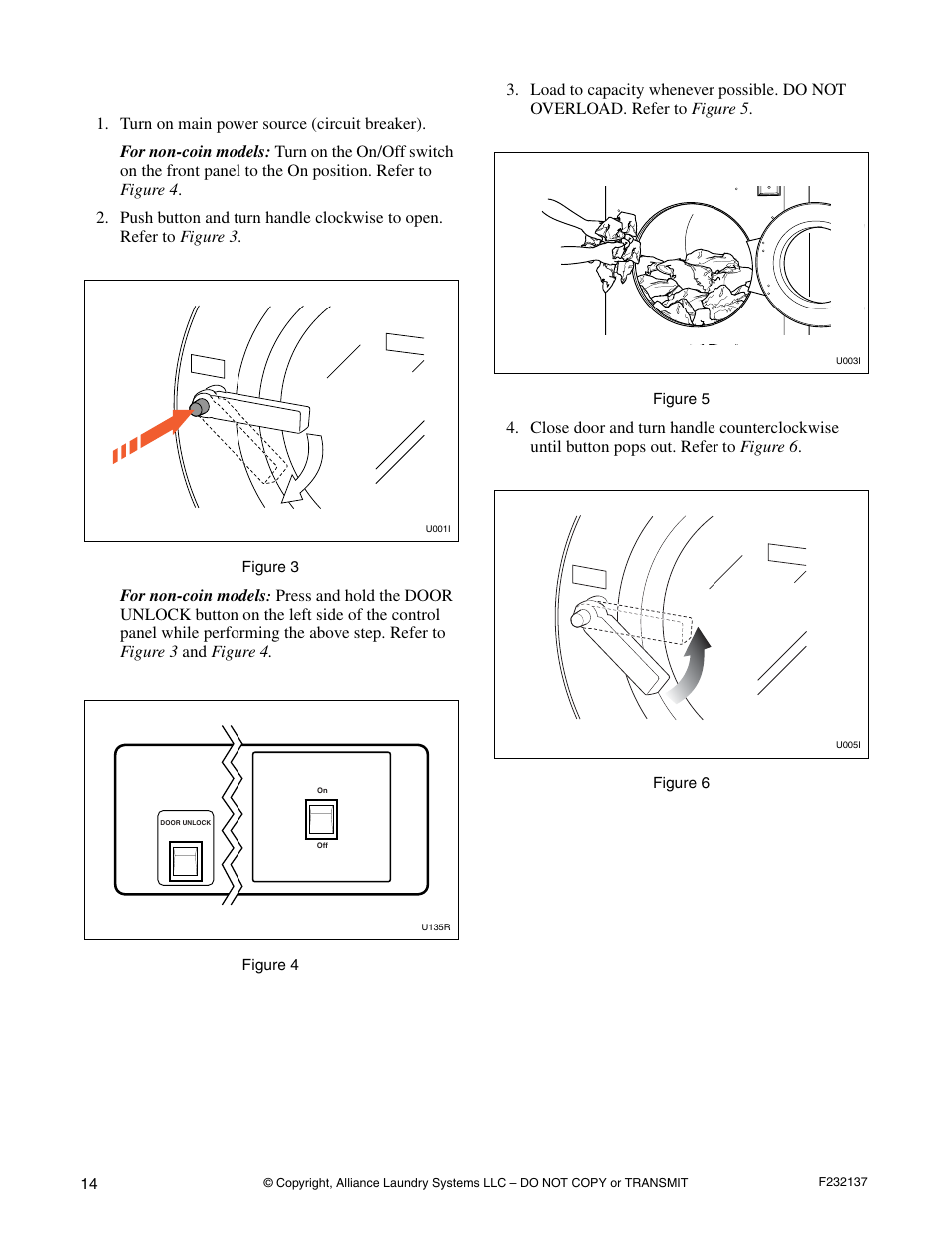 Operating instructions | Alliance Laundry Systems HC18PC2 User Manual | Page 16 / 24