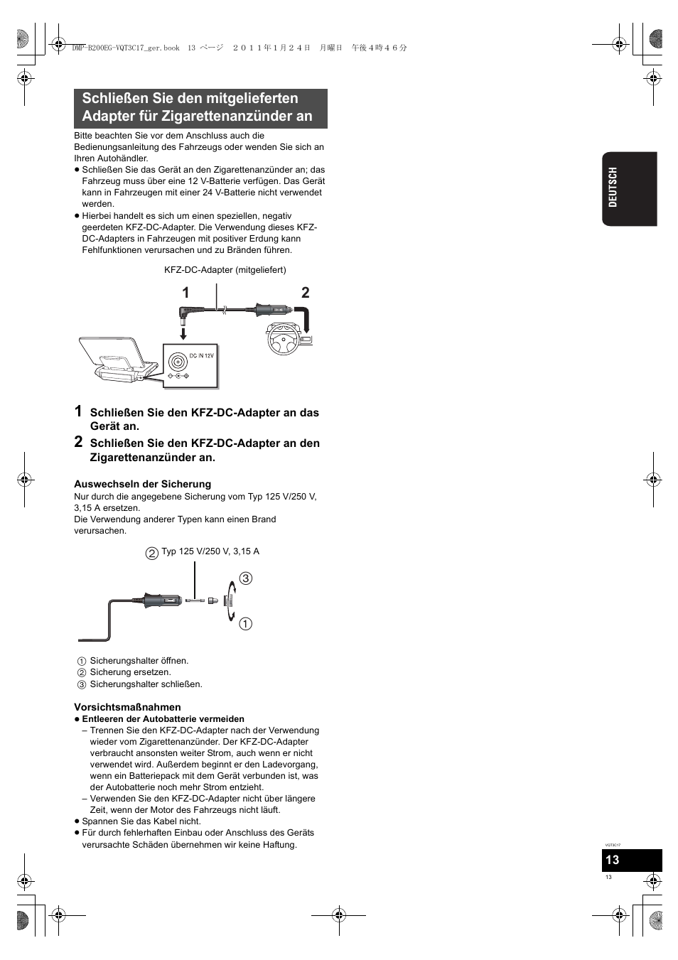 Panasonic DMPB200EG User Manual | Page 13 / 196