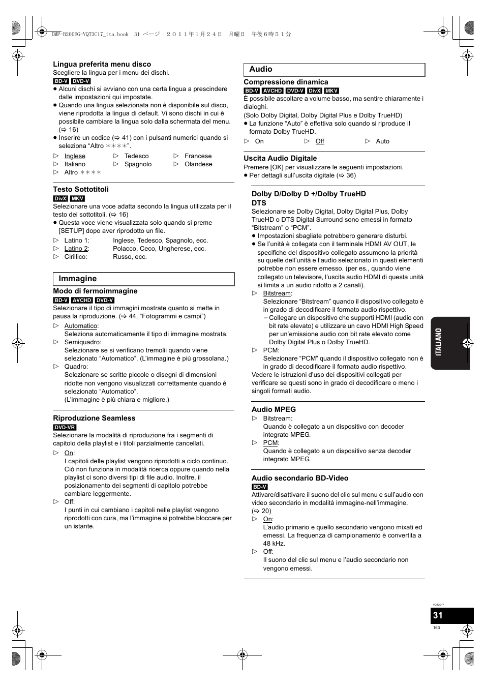 Panasonic DMPB200EG User Manual | Page 163 / 196