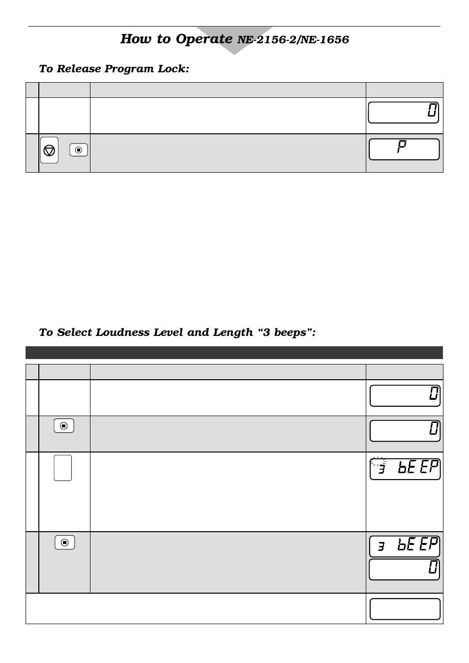 How to operate, F. beep tone | Panasonic NE2156 User Manual | Page 12 / 128