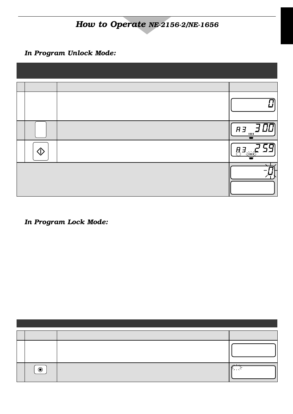 How to operate, B. programmed heating, 7 - english | For double (or treble) quantity heating | Panasonic NE2156 User Manual | Page 9 / 128