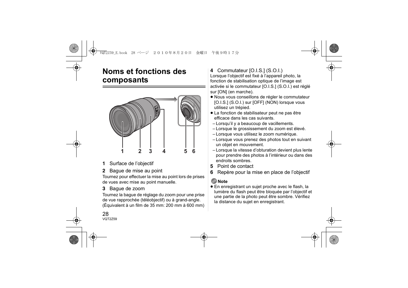 Noms et fonctions des composants | Panasonic HFS100300E User Manual | Page 28 / 72