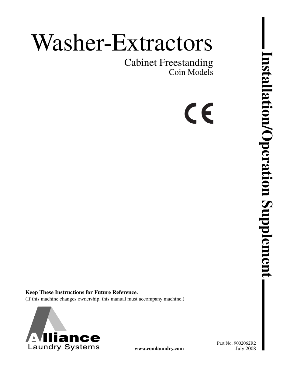 Alliance Laundry Systems NX30BVXA7 User Manual | 20 pages