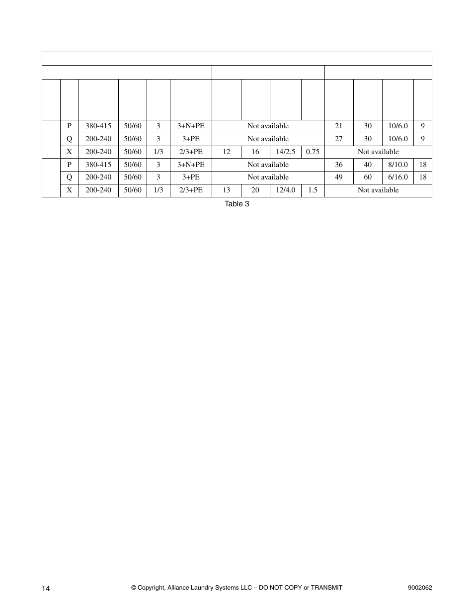 Alliance Laundry Systems NX30BVXA7 User Manual | Page 16 / 20