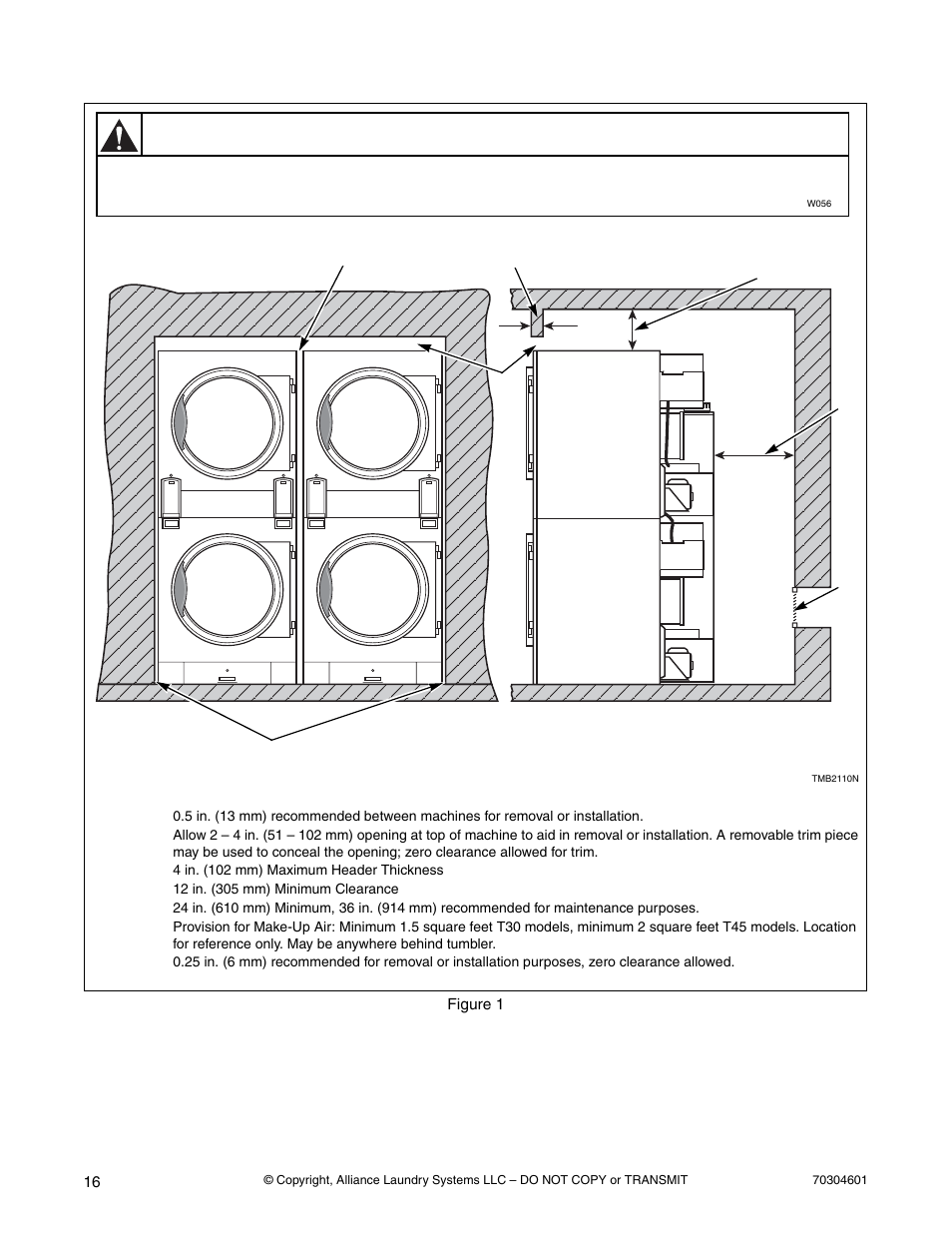 Warning | Alliance Laundry Systems T477C User Manual | Page 18 / 53