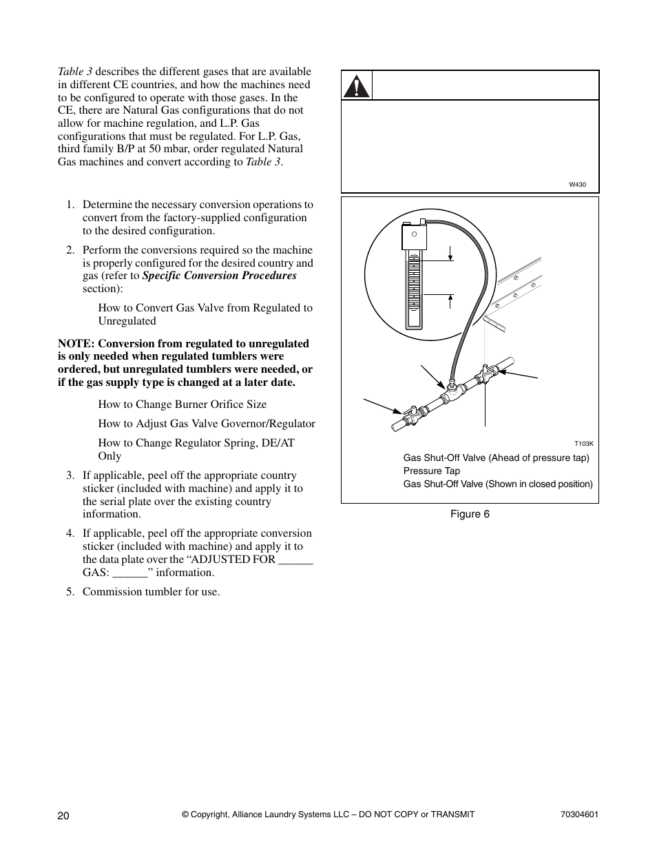 Basic configuration, Warning | Alliance Laundry Systems T477C User Manual | Page 22 / 53