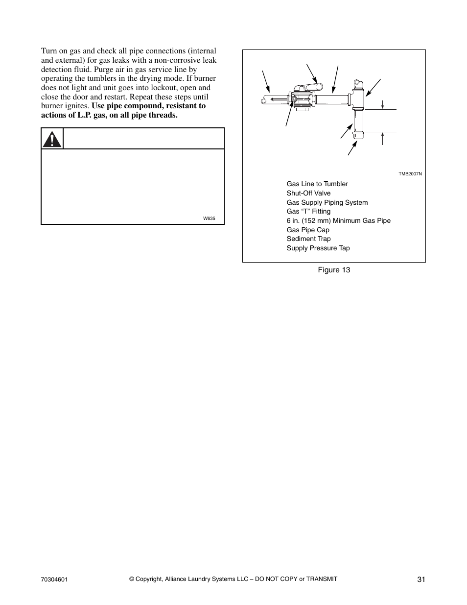 Warning | Alliance Laundry Systems T477C User Manual | Page 33 / 53