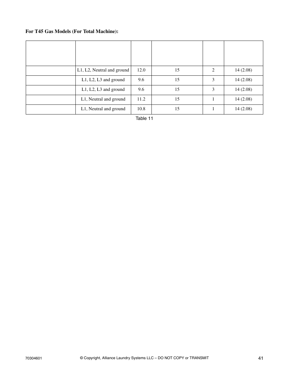 Alliance Laundry Systems T477C User Manual | Page 43 / 53