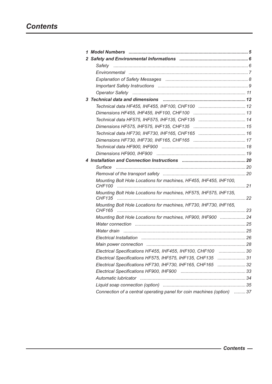 Alliance Laundry Systems HF900 User Manual | Page 3 / 47