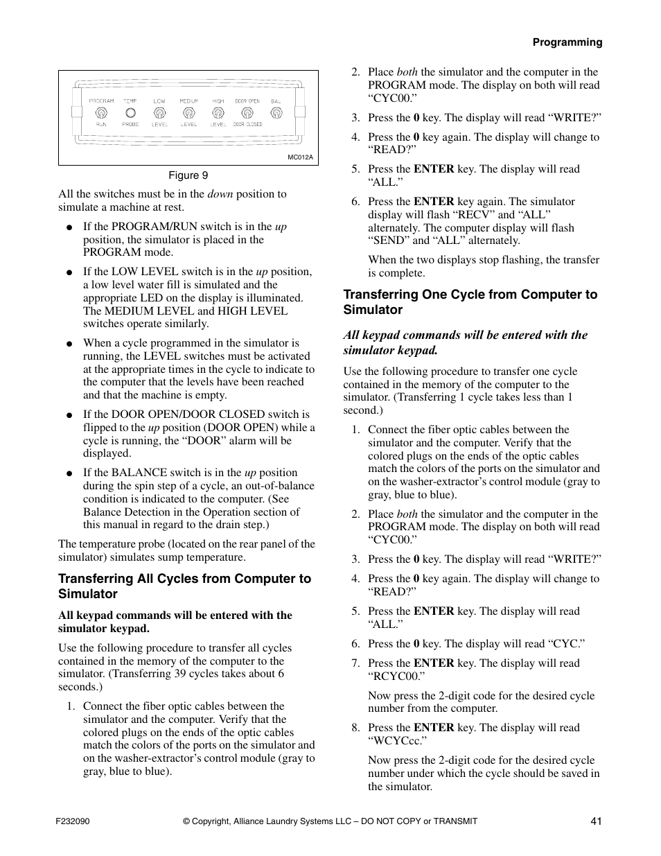 Alliance Laundry Systems UW60P3 User Manual | Page 43 / 66