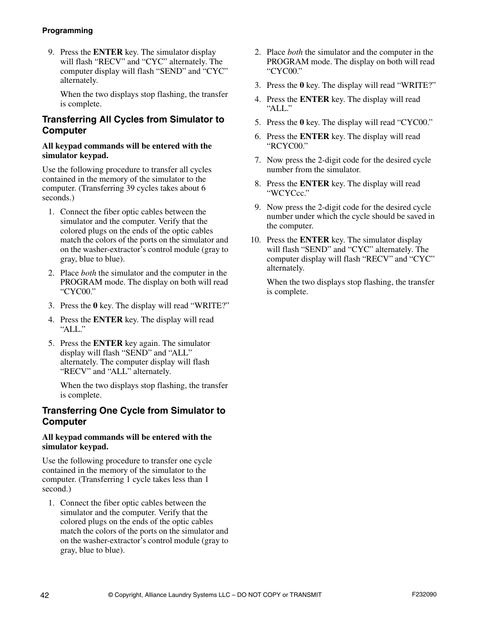 Alliance Laundry Systems UW60P3 User Manual | Page 44 / 66