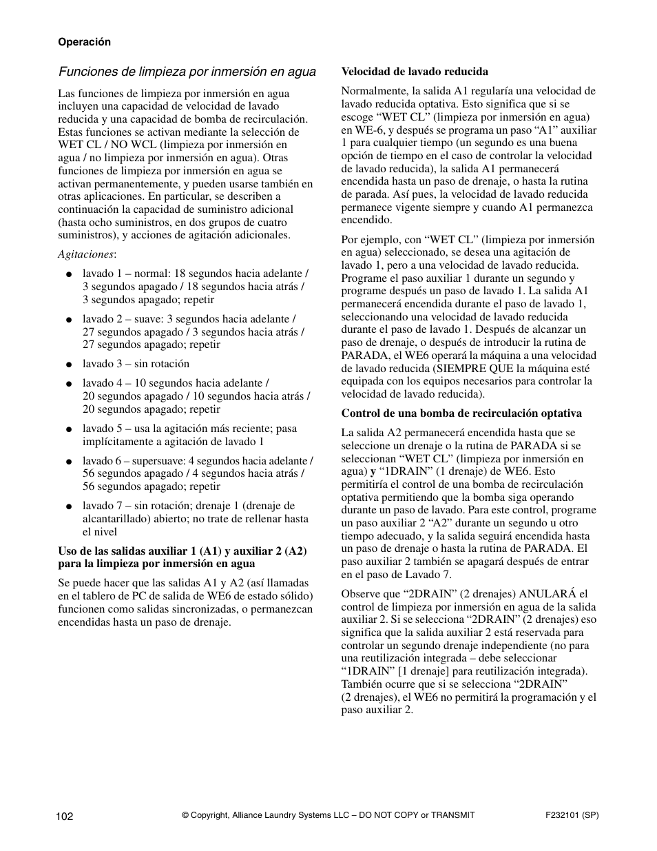 Alliance Laundry Systems SF250PV Tilt User Manual | Page 104 / 174