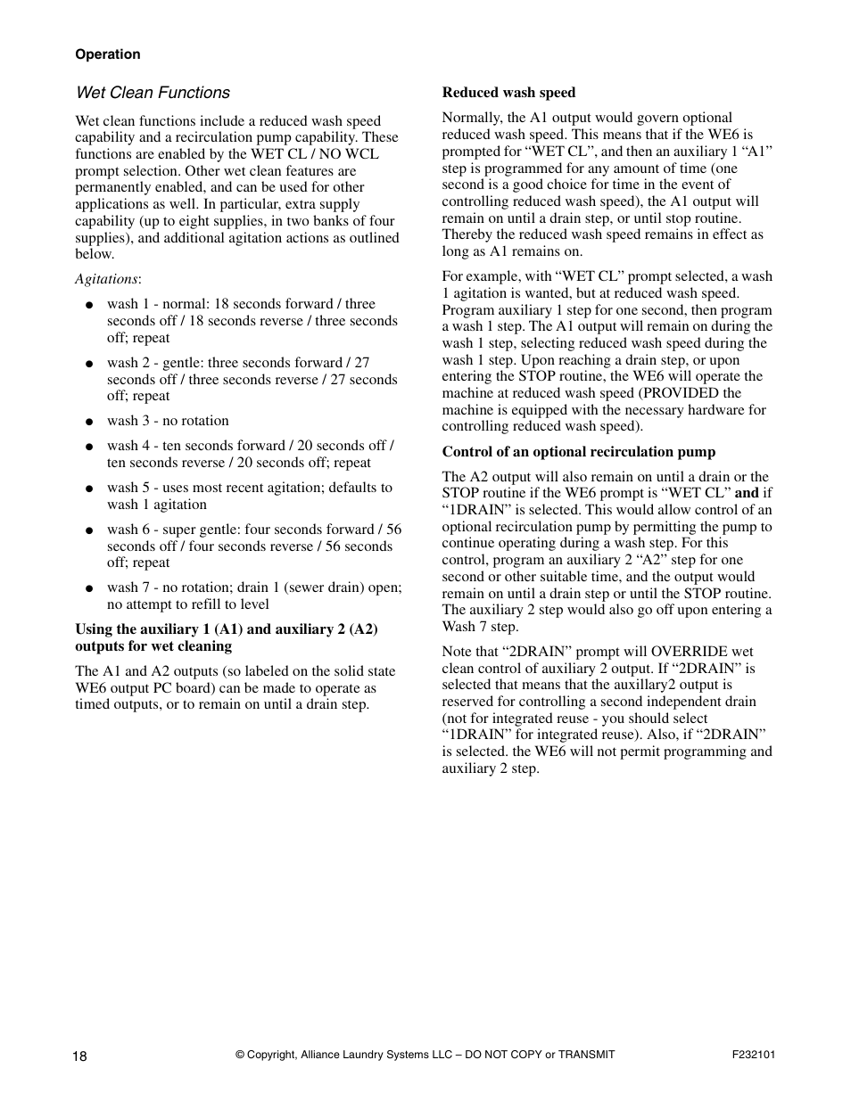 Alliance Laundry Systems SF250PV Tilt User Manual | Page 20 / 174