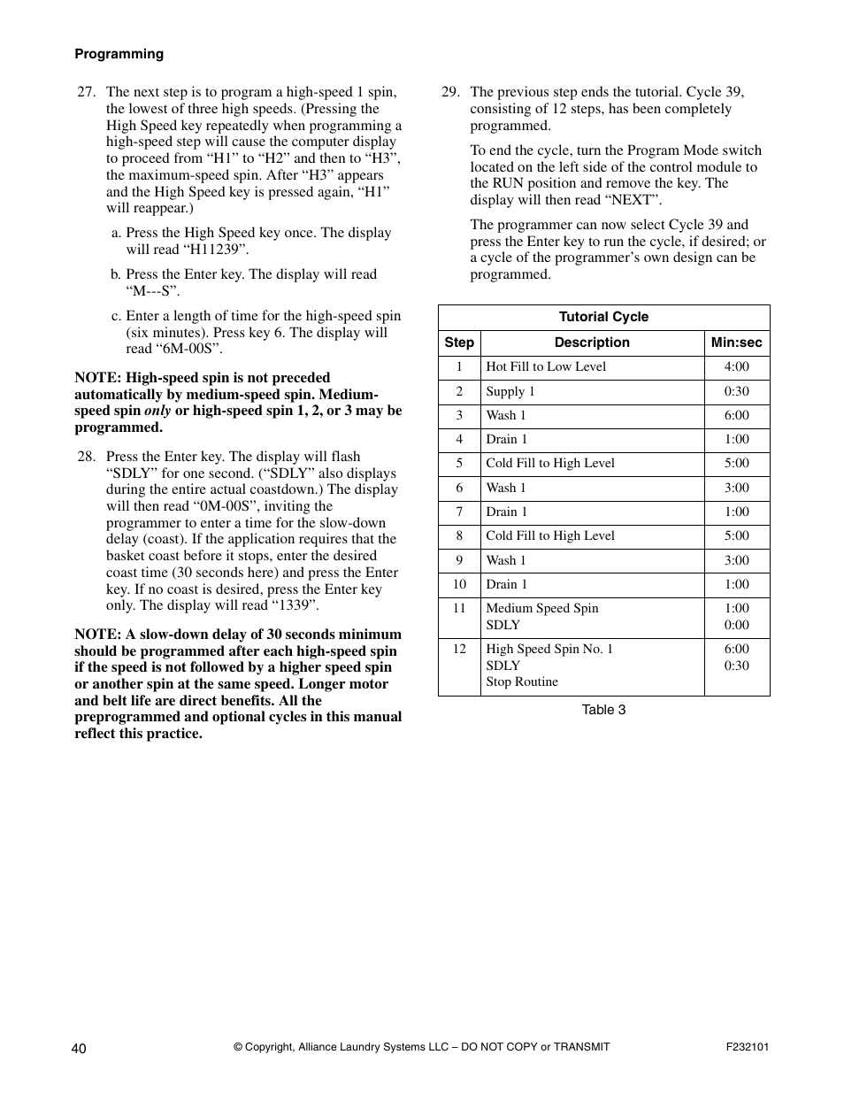 Alliance Laundry Systems SF250PV Tilt User Manual | Page 42 / 174